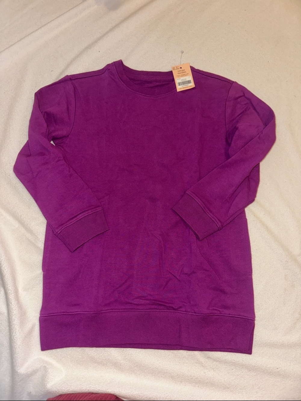 Primary NWT  pocket tunic top in boysenberry size 6-7